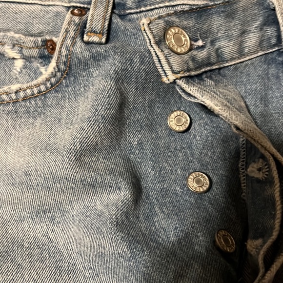 NWT AGOLDE Crisscross denim skirt in symbol size 24 - Picture 4 of 6